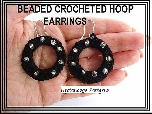 BEADED HOOP earrings
