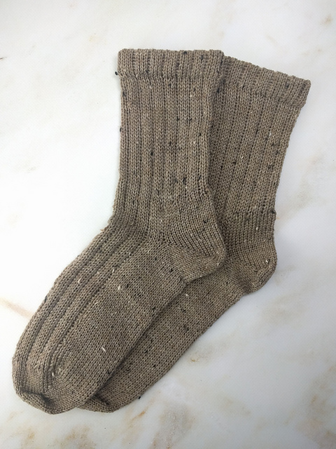 CSM Top Down Sock with Mock Rib Leg and Instep