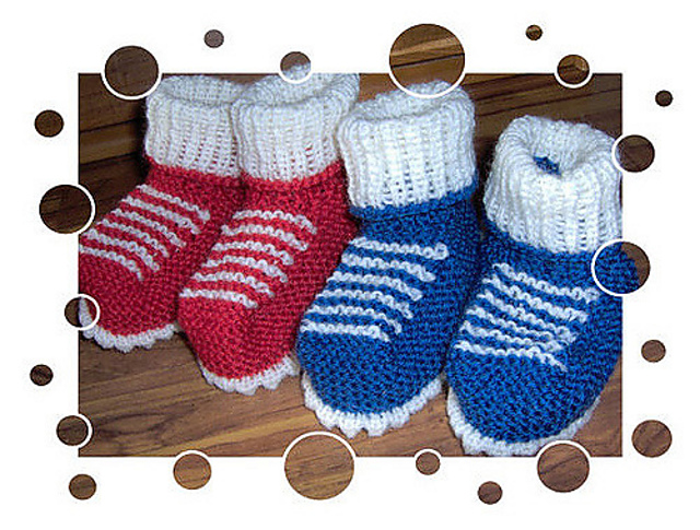 Stripy Bootees