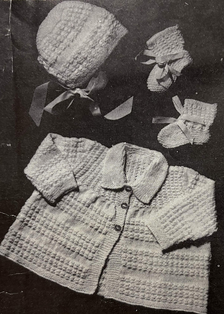 Coat, Bonnet & Bootees
