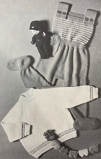 Dungarees and Sweater