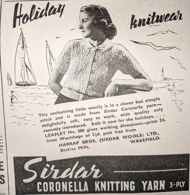 Lady's Cardigan Jumper in Openwork Pattern