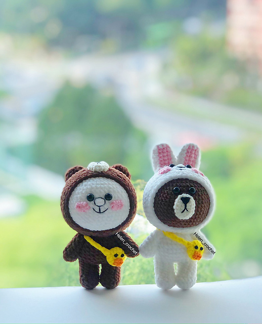 Crochet Brown and Cony