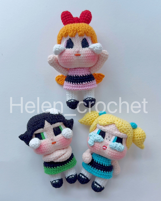 Crochet Crybaby Powerpuff girls