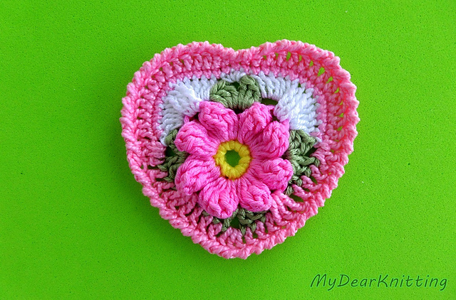 Floral Heart Granny Square