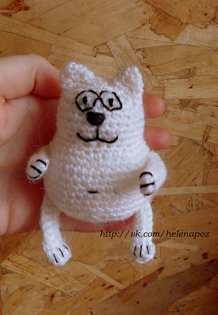 white fat cat