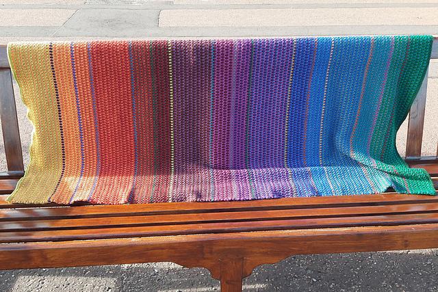 Colourful Linen Stitch Blanket