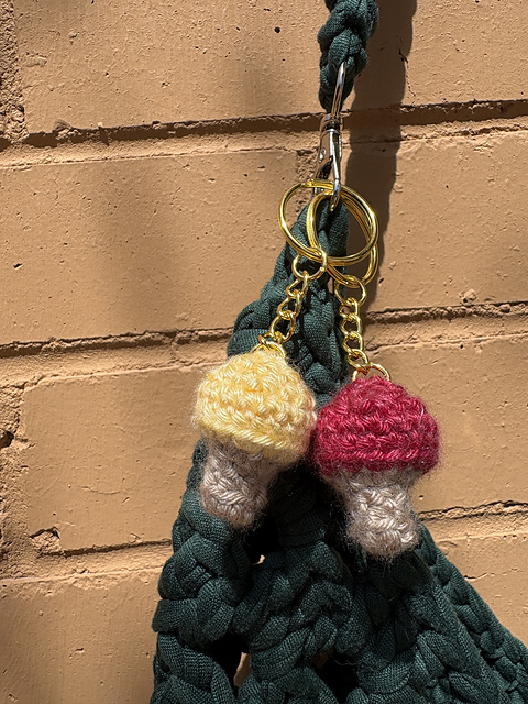 Mini Mushroom Keychain