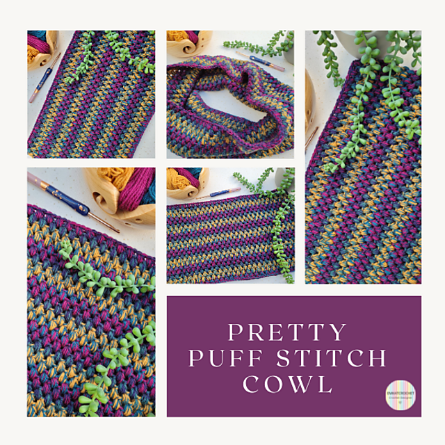 Pretty Puff Stitch Cowl