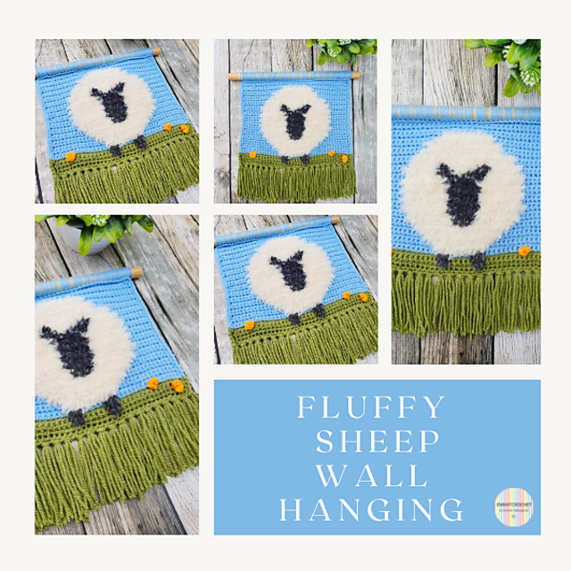 Fluffy Sheep Wall Hanging