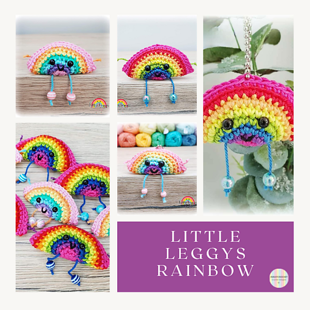Little Leggys Rainbow Keyring