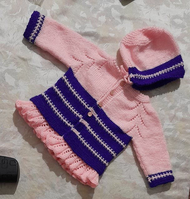 Cute Raglan Max baby cardigan