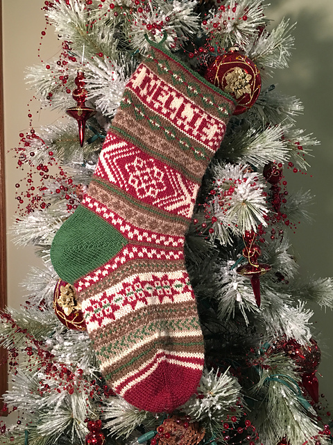 Let It Snow Fair Isle Christmas Stocking