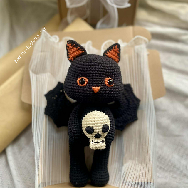 Bat Cat With Skull