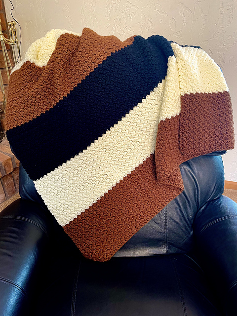 Easy Striped Throw Blanket