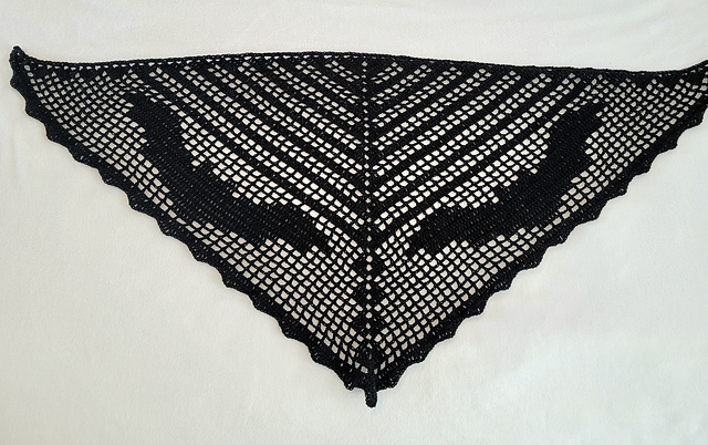 Halloween Bat Shawl