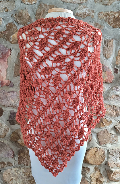 Climbing Leaves Asym Shawl