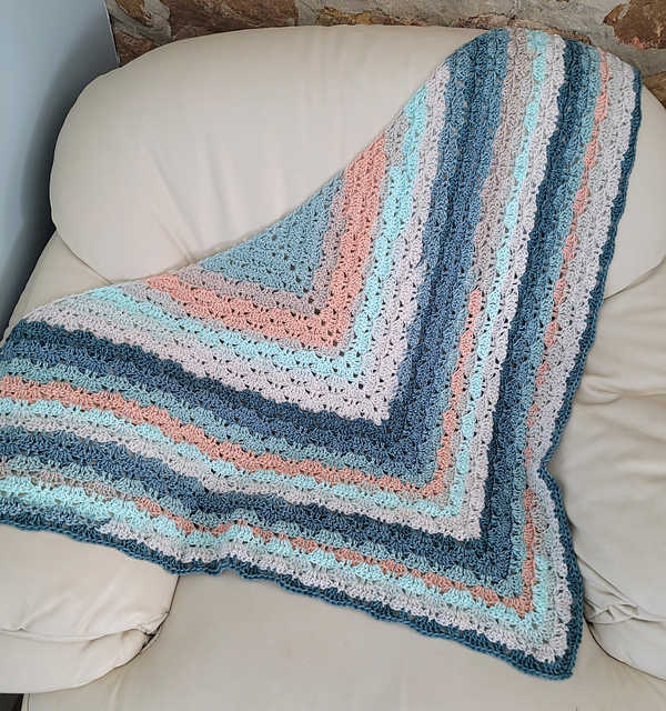 Handheld Fans Top Down Shawl