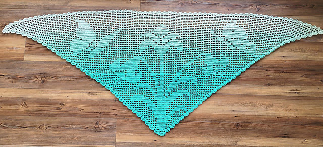 Easter Lilies Shawl