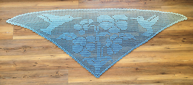 Blue Geranium Shawl