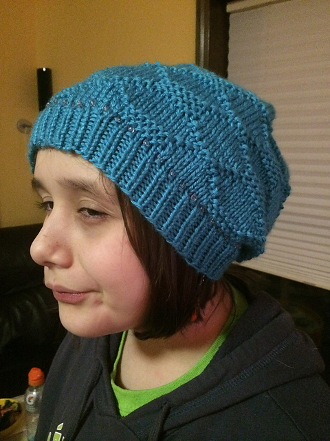 Ice Blue Tiles Knit Hat
