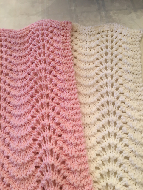 Baby Feather and Fan Afghan