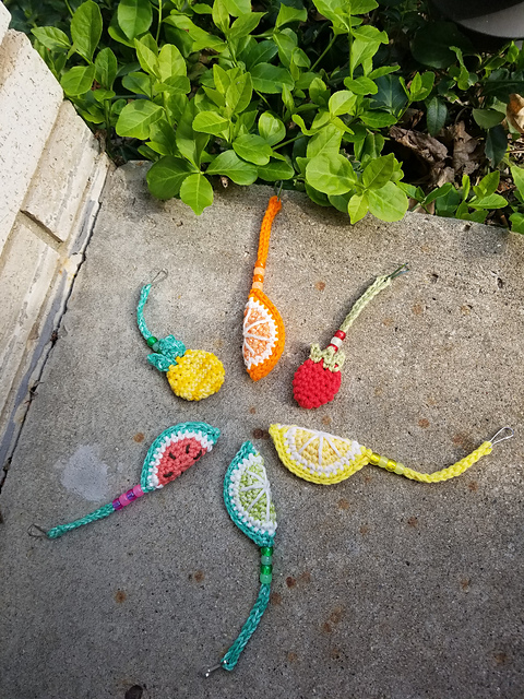 Fresh Fruit Keychains