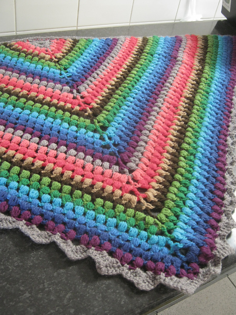 Puff stitch Shawl