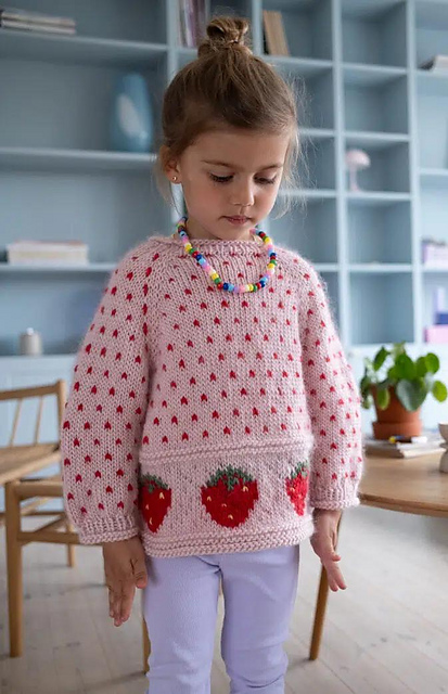 Fruity raglan sweater kids
