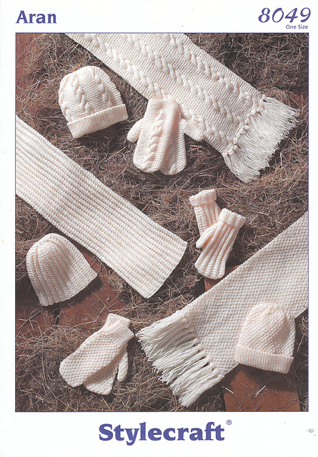 Aran Scarf, Hat & Mitts
