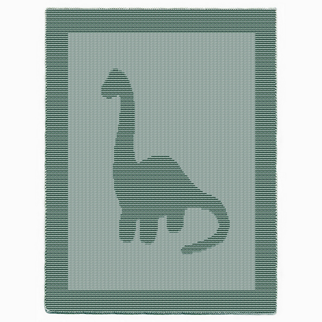 Dinosaur Knit & Purl blanket