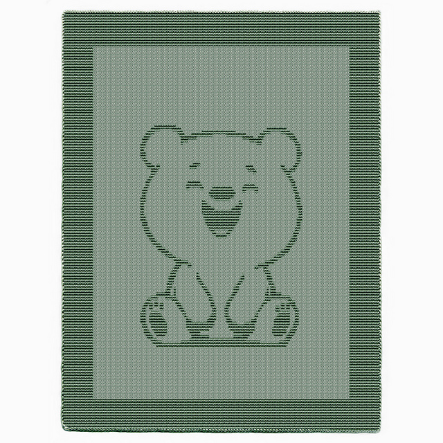 Teddy Bear childs knit blanket pattern