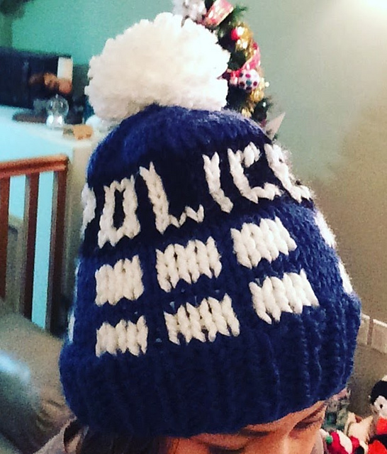Quick Knit Tardis Hat