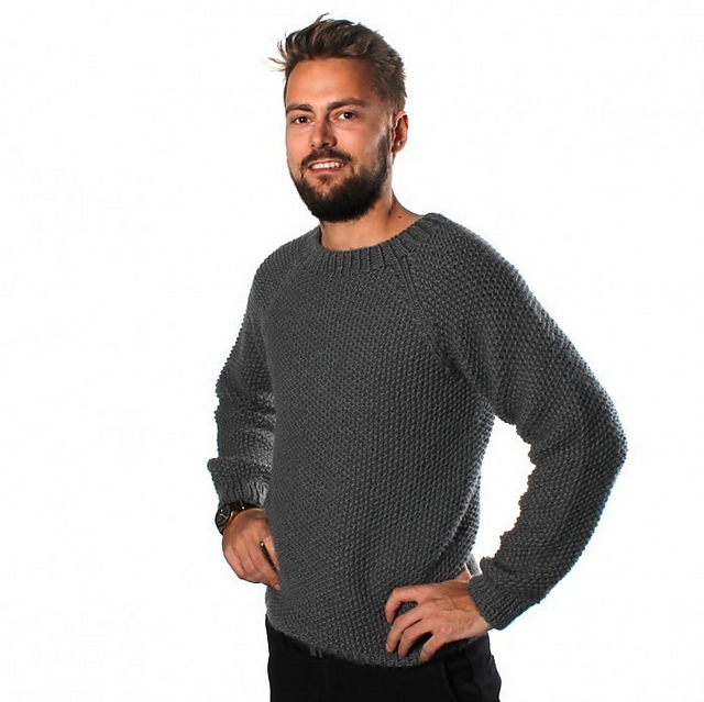 Ravelry: Asger Sweater in Seed Stitch pattern by Stine Radicke