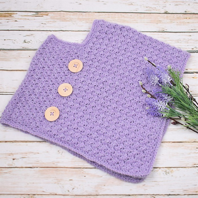 Autumn Waves Poncho - Child