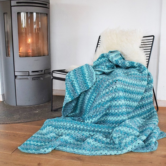 Lollipop Melange Granny Blanket