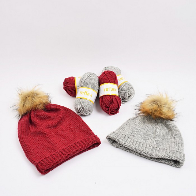 Reflective knit hat
