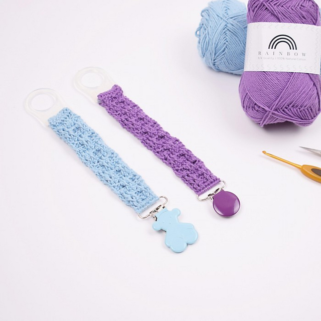 Pacifier Clip in Basketweave