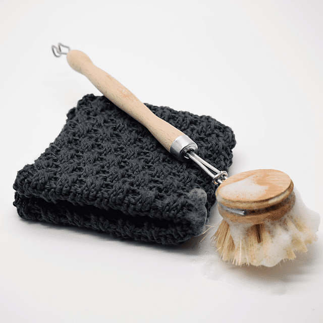 Basketweave dishcloth
