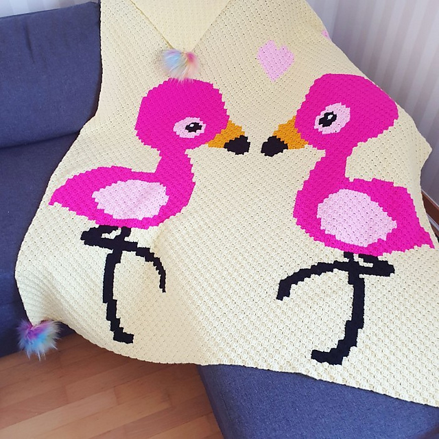 Flamingo Love Blanket
