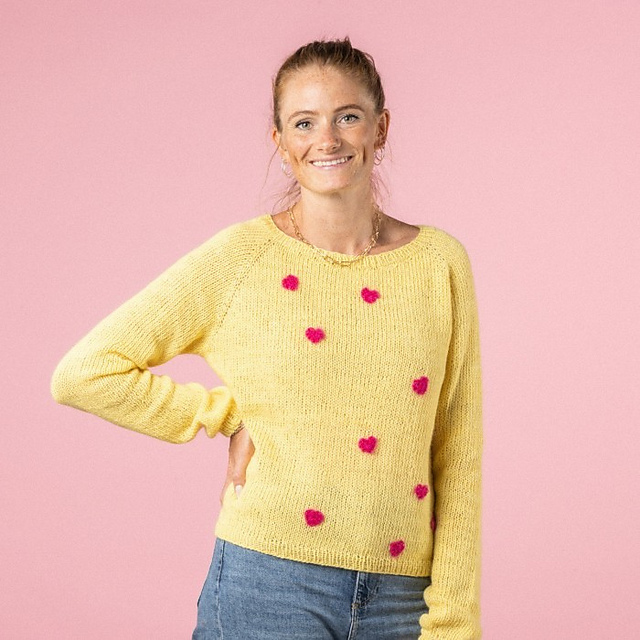 Pink Heart Sweater