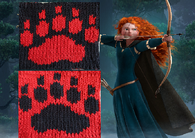 Brave Inspired Paw Print Chart