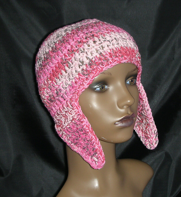 Earflap Hat and Beanie with Clip-On Flower