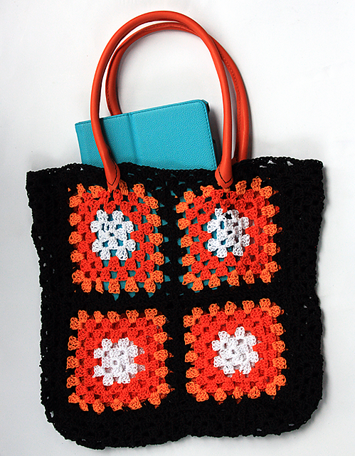 Halloween Granny Square Tote Bag