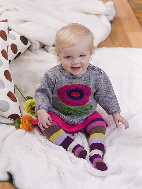 #60 Flower Motif Pullover