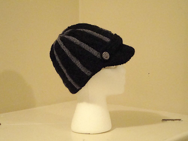 Striped Newsboy Cap