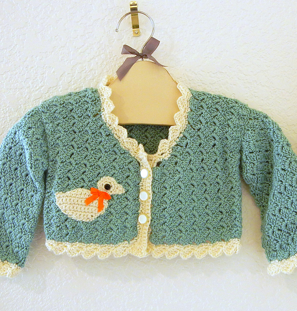 Quack Quack baby cardigan