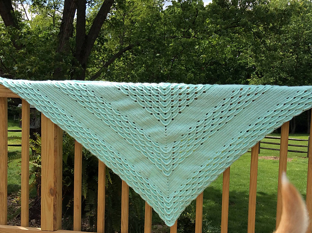 Waves of Mint Shawl