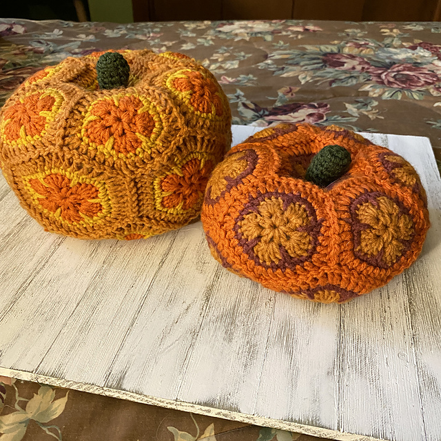 Tall and Short African Flower Pumpkins