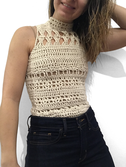 High Neck Zip Top